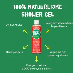 New Happy Earth 100% Natuurlijke Shower Gel Floral Patchouli