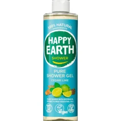 New Happy Earth Cedar Lime 100% Natuurlijke Douchegel 300 ML