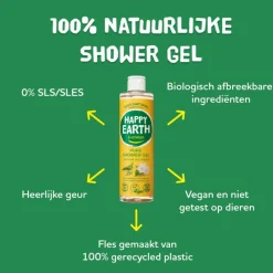 Clearance Happy Earth Jasmine Ho Wood 100% Natuurlijke Douchegel 300 ML