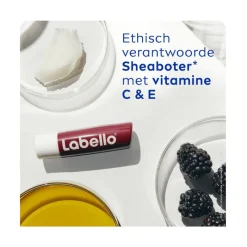 Outlet Labello Blackberry Shine Lippenbalsem 24u Hydratatie Bordeauxrood 1 Stuk