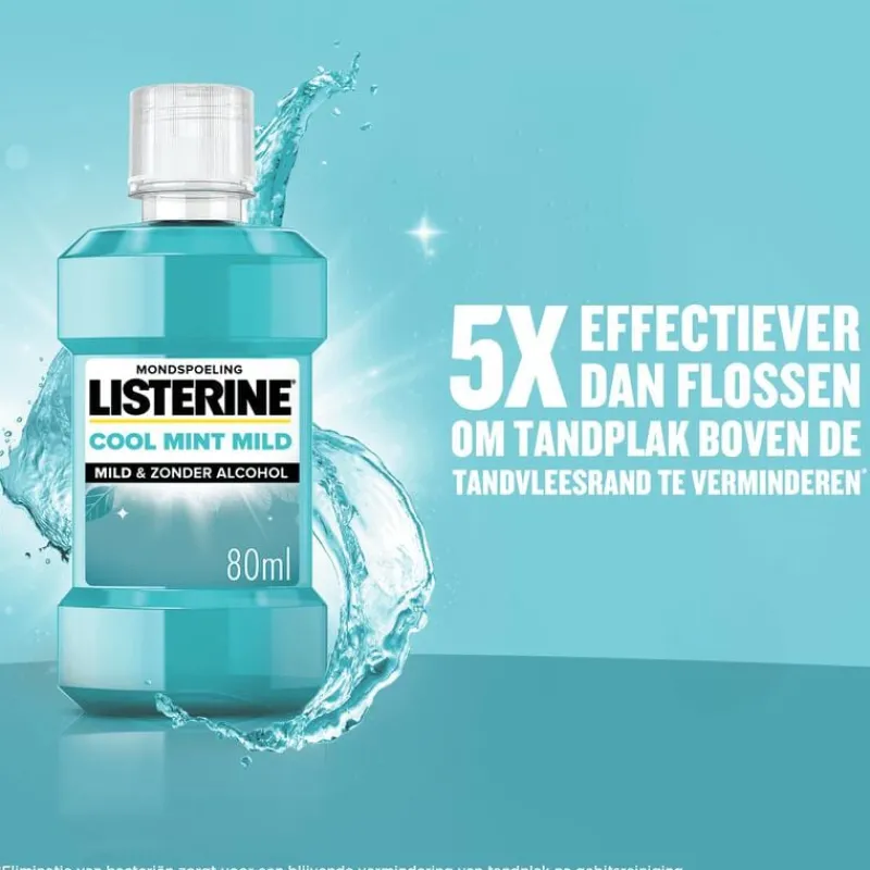 Hot Listerine Mondwater Cool Mint Milde Smaak 80 ML