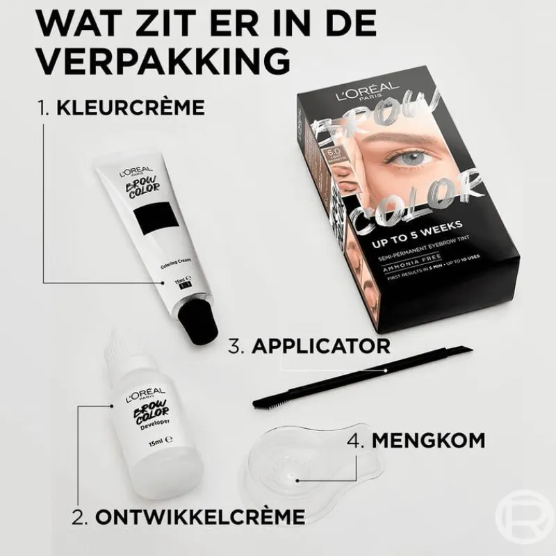 Outlet L'Oréal Paris Brow Color wenkbrauwverf 6.0 30ML Light Brunette