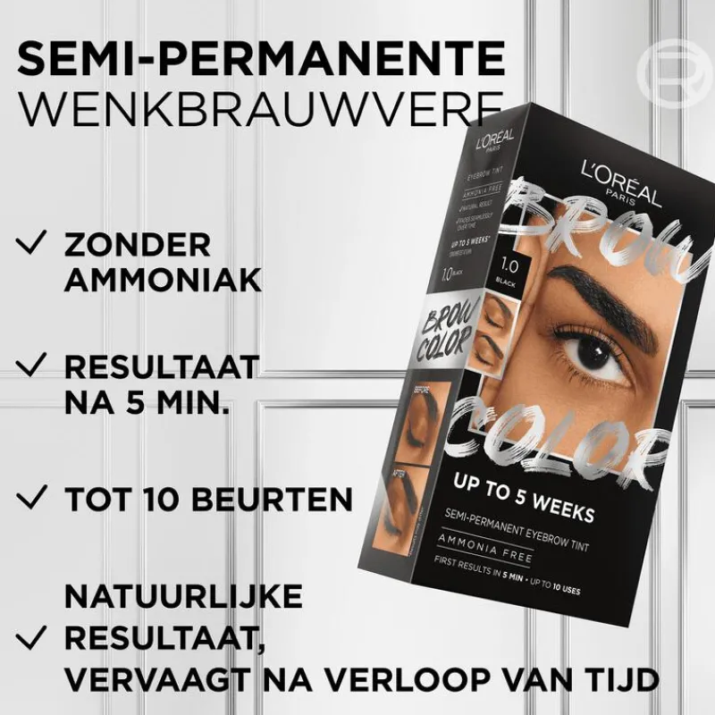 Discount L'Oréal Paris Brow Color wenkbrauwverf 3.0 Dark Brunette 30ML Level Up Je Make-up