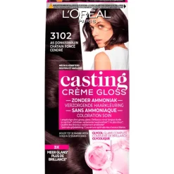 Clearance L'Oréal Paris Casting Crème Gloss Haarverf 3102 Donker Parelmoer Asbruin 3102 - Donker Parelmoer Asbruin