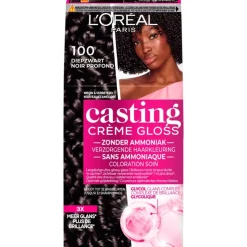 Discount L'Oréal Paris Casting Crème Gloss Haarverf Diepzwart 100 Black Caviar