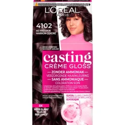 Hot L'Oréal Paris Casting Crème Gloss Haarverf 4102 Cool Chestnut Parelmoer Kastanjebruin 4102 - Parelmoer Kastanjebruin