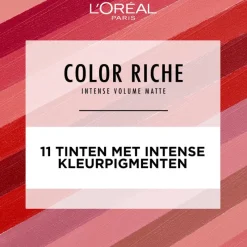 Online L'Oréal Paris Color Riche Intense Volume Matte Lipstick Rood 346 Le Rouge Determination 1,8 GR 346 - Le Rouge Determination