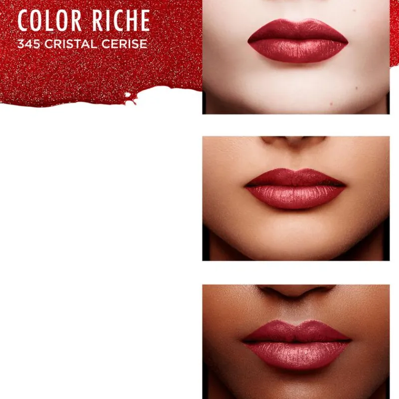 Sale L'Oréal Paris Color Riche Satin 345 Cristal Cerise Lippenstift 4,5 GR 345 Cherry Chrystal