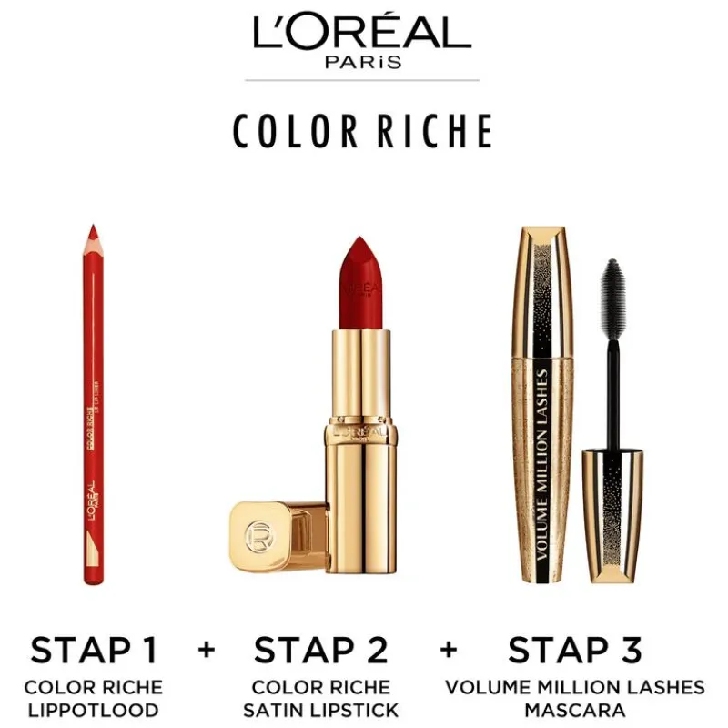 Discount L'Oréal Paris Color Riche Satin Lippenstift 4,5 GR 297 Red Passion