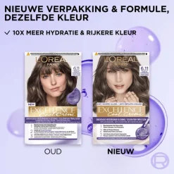 Best L'Oréal Paris Excellence Cool Creams Permanente Haarverf 6.11 Ultra Ash Donkerblond 6.11 - Ultra ash donkerblond