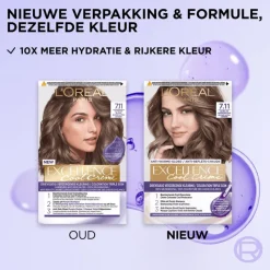 Best L'Oréal Paris Excellence Cool Creams Permanente Haarverf 7.11 Ultra Ash Blond 7.11 - Ultra Ash Blond