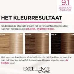 Best L'Oréal Paris Excellence Creme Permanente Haarverf 9.1 Zeer Licht Asblond
