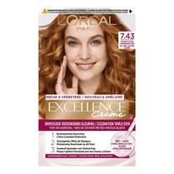 Sale L'Oréal Paris Excellence Crème Verzorgende Crèmekleuring 7.43 Koper Goudblond