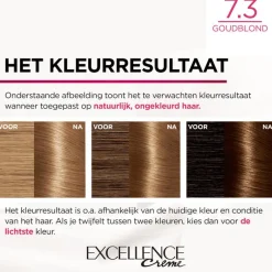 Online L'Oréal Paris Excellence Crème Verzorgende Crèmekleuring 7.3 Goudblond