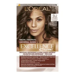 Outlet L'Oréal Paris Excellence Universal Nudes Permanente Haarverf 5U Lichtbruin 5U Universeel Lichtbruin