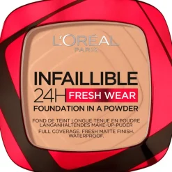 Sale L'Oréal Paris Infaillible 24H Fresh Wear Foundation in a Powder 140 Golden Beige
