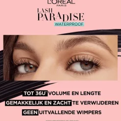 Outlet L'Oréal Paris Lash Paradise Volume Mascara Waterproof Zwart Black Waterproof