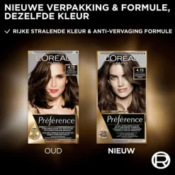 Best L'Oréal Paris Préférence Permanente Haarverf 4.15 Caracas