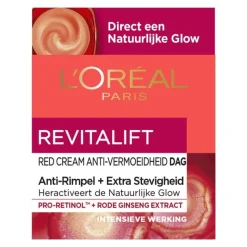 New L'Oréal Paris Revitalift Red Cream Anti-Rimpel Dagcrème Met Ginseng 50 ML