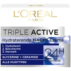 Sale L'Oréal Paris Triple Active Hydraterende Nachtcrème 50 ML