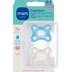 Online MAM Comfort Fopspenen 0-3 maanden 2 stuks Blue