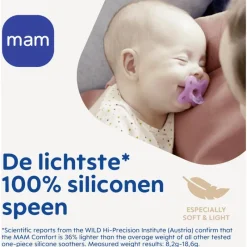 Online MAM Comfort Fopspenen 0-3 maanden 2 stuks Blue