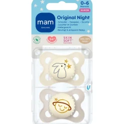 Online MAM Original Fopspenen Night 0-6 maanden Uni 2 stuks
