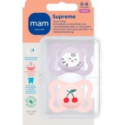 Discount MAM Supreme Fopspenen 0-6 maanden 2 stuks Pink