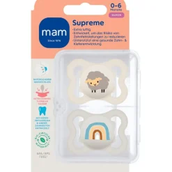 Sale MAM Supreme Fopspenen 0-6 maanden 2 stuks Uni
