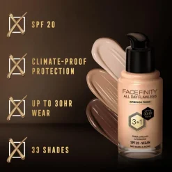 New Max Factor Facefinity Foundation 30 ML Warm Almond/C45