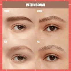 Clearance Maybelline New York BUILD A BROW Wenkbrauwpen/fixeergel 257 Medium Brown 257 - Medium Brown