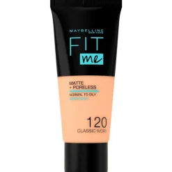 Maybelline New York Fit Me Matte + Poreless Foundation 30 ML 120 Classic Ivory