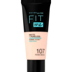 Outlet Maybelline New York Fit Me Matte + Poreless Foundation 107 Rose Beige