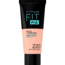 Hot Maybelline New York Fit Me Matte + Poreless Foundation 30 ML 220 Natural Beige