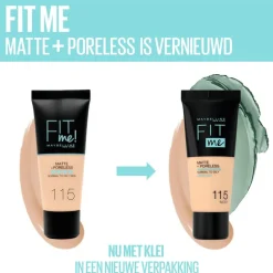 Outlet Maybelline New York Fit Me Matte + Poreless Foundation 30 ML 100 Warm Ivory