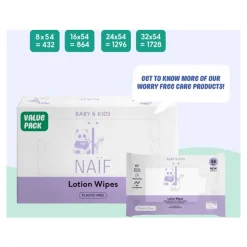 Clearance Naïf Plasticvrije Lotion Billendoekjes 24x54 stuks