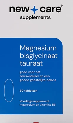 New New Care Magnesium Bisglycinaat Tauraat Tabletten 60 stuks