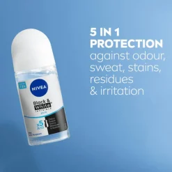 Hot NIVEA Black & White Invisible Pure Deodorant Roller 50 ML