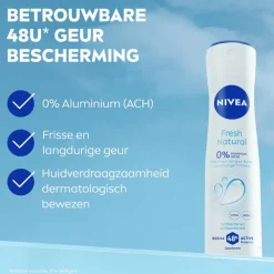Clearance NIVEA Fresh Natural Deodorant Spray 150 ML
