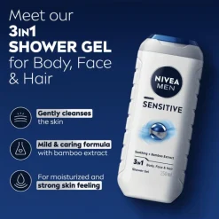 Clearance NIVEA MEN Sensitive 3-in-1 Douchegel 250 ML
