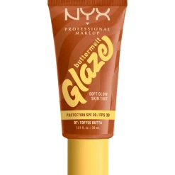 Hot NYX Professional Makeup Buttermelt Glaze Skin Tint SPF 30 7 Toffee Butta