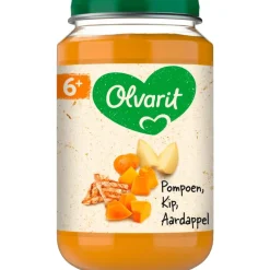 Sale Olvarit Pompoen Kip Aardappel Babyhapje 6+ maanden 200 GR
