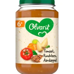 Best Olvarit Tomaat Rundvlees Aardappel Wortel Babyhapje 6+ maanden 200 GR