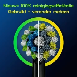 Outlet Oral-B Cross Action Opzetborstels Zwart - 4 Stuks