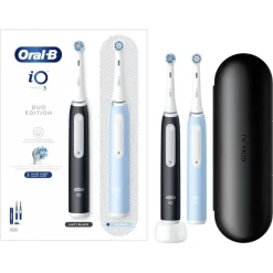 New Oral-B iO 3 Duo Zwart & Blauw 2 Elektrische Tandenborstels