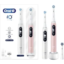 Oral-B iO 6 Wit & Roze 2 Elektrische Tandenborstels By Braun
