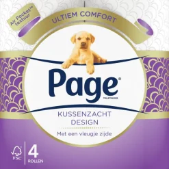 New Page Kussenzacht Design Toiletpapier 4 rollen
