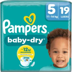 New Pampers Baby Dry Luiers Maat 5 11-16 KG 19 Stuks