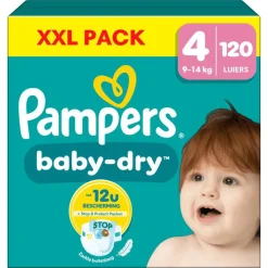 Online Pampers Baby Dry XXL Pack Luiers Maat 4 9-14 KG 120 Stuks