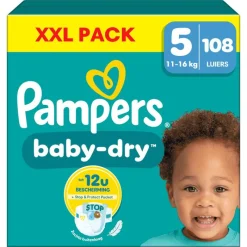 Hot Pampers Baby Dry XXL Pack Luiers Maat 5 11-16 KG 108 Stuks